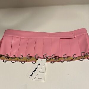 Namilia PLEATED MINI SKIRT WITH RINGS